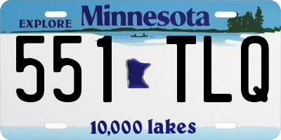 MN license plate 551TLQ
