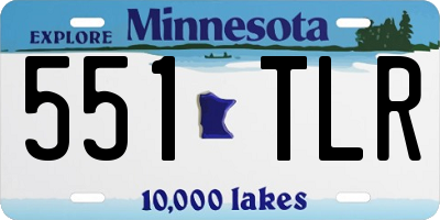 MN license plate 551TLR