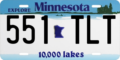 MN license plate 551TLT