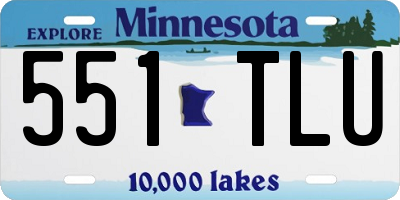 MN license plate 551TLU