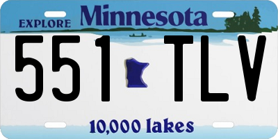 MN license plate 551TLV