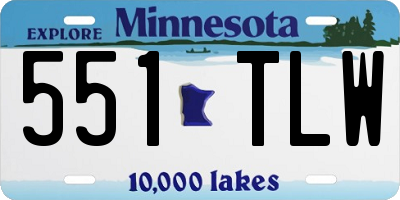 MN license plate 551TLW