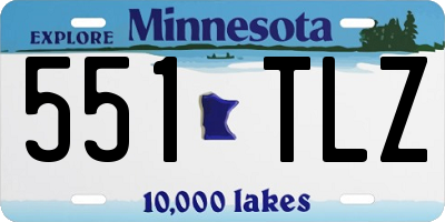 MN license plate 551TLZ