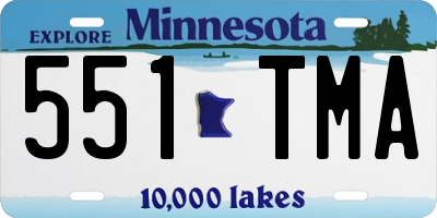 MN license plate 551TMA