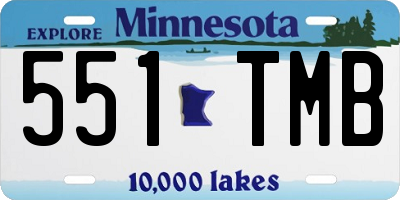 MN license plate 551TMB