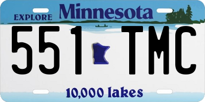 MN license plate 551TMC