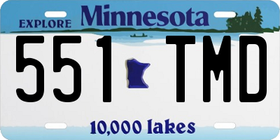 MN license plate 551TMD