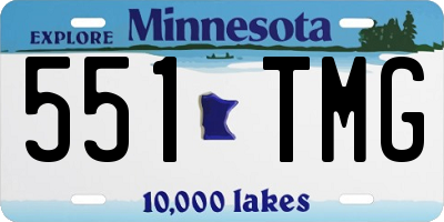 MN license plate 551TMG