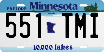 MN license plate 551TMI