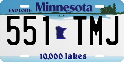 MN license plate 551TMJ