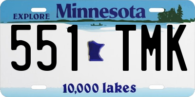 MN license plate 551TMK