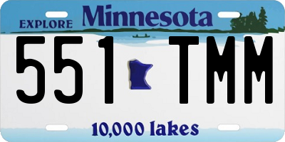 MN license plate 551TMM