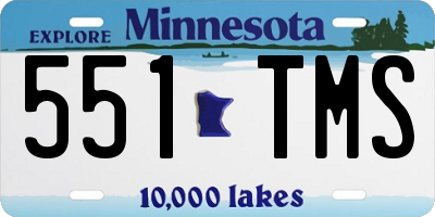 MN license plate 551TMS