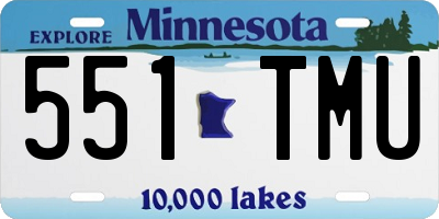 MN license plate 551TMU