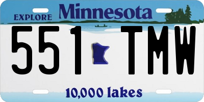 MN license plate 551TMW