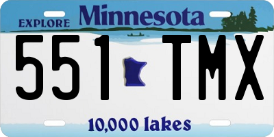 MN license plate 551TMX