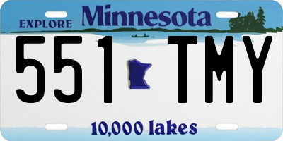 MN license plate 551TMY