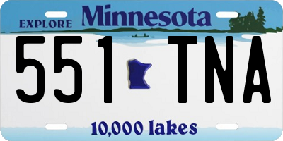 MN license plate 551TNA