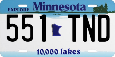 MN license plate 551TND