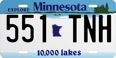 MN license plate 551TNH