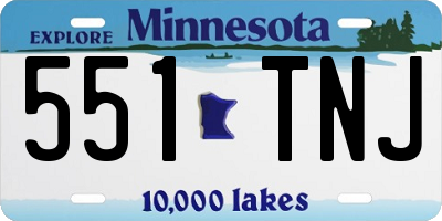 MN license plate 551TNJ