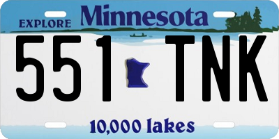 MN license plate 551TNK
