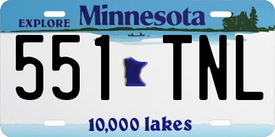 MN license plate 551TNL