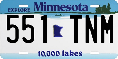 MN license plate 551TNM