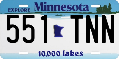 MN license plate 551TNN