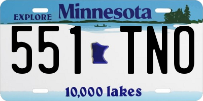 MN license plate 551TNO
