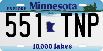 MN license plate 551TNP