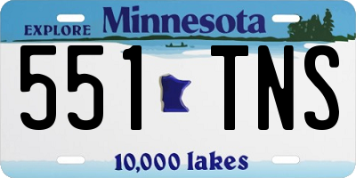 MN license plate 551TNS