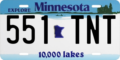 MN license plate 551TNT