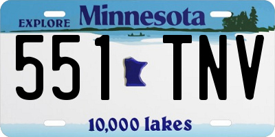 MN license plate 551TNV