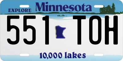 MN license plate 551TOH