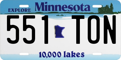MN license plate 551TON
