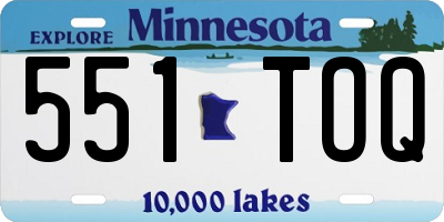 MN license plate 551TOQ