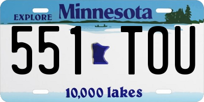 MN license plate 551TOU