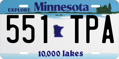 MN license plate 551TPA