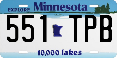 MN license plate 551TPB
