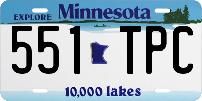MN license plate 551TPC