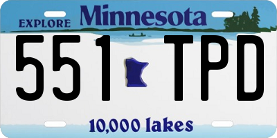 MN license plate 551TPD