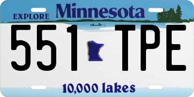 MN license plate 551TPE