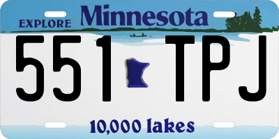 MN license plate 551TPJ