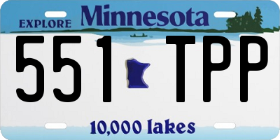 MN license plate 551TPP