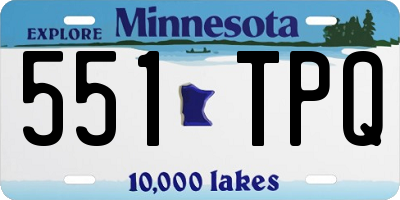 MN license plate 551TPQ