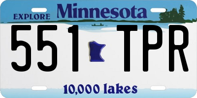 MN license plate 551TPR