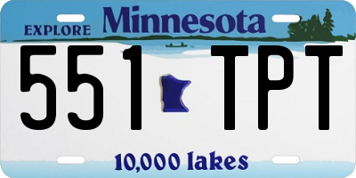 MN license plate 551TPT