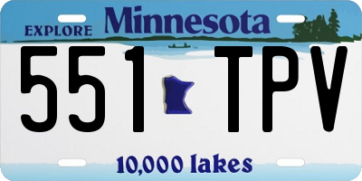 MN license plate 551TPV
