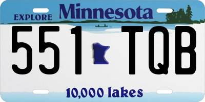MN license plate 551TQB